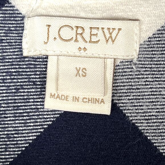J.Crew Sz XS Buffalo Check Half-Zip Shacket Flannel Shirt Jacket Navy & White - Picture 7 of 11